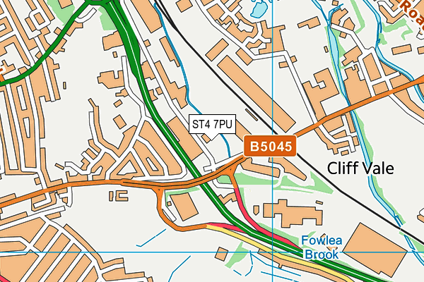 ST4 7PU map - OS VectorMap District (Ordnance Survey) ST4 7PU map - OS VectorMap District (Ordnance Survey)