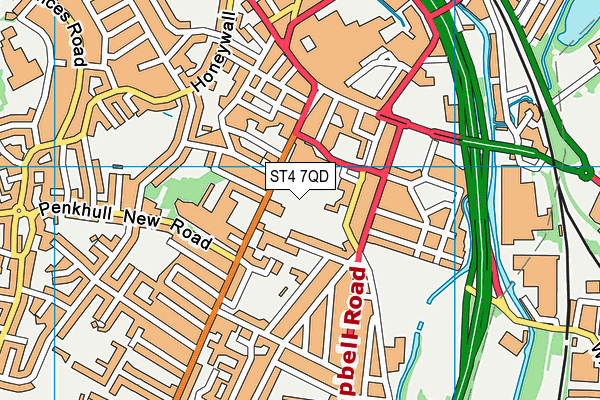 ST4 7QD map - OS VectorMap District (Ordnance Survey) ST4 7QD map - OS VectorMap District (Ordnance Survey)