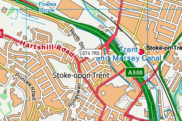 ST4 7RS map - OS VectorMap District (Ordnance Survey) ST4 7RS map - OS VectorMap District (Ordnance Survey)
