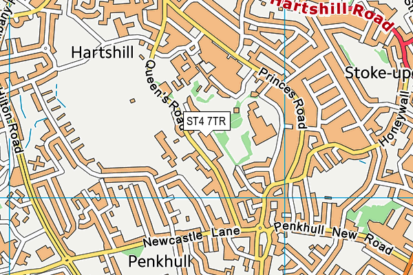 ST4 7TR map - OS VectorMap District (Ordnance Survey) ST4 7TR map - OS VectorMap District (Ordnance Survey)