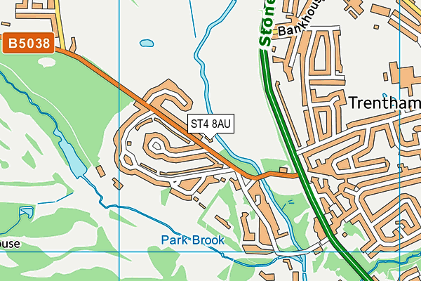 ST4 8AU map - OS VectorMap District (Ordnance Survey) ST4 8AU map - OS VectorMap District (Ordnance Survey)