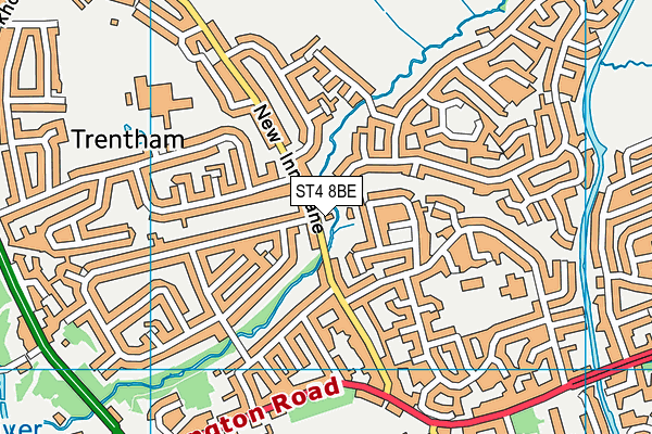 ST4 8BE map - OS VectorMap District (Ordnance Survey) ST4 8BE map - OS VectorMap District (Ordnance Survey)