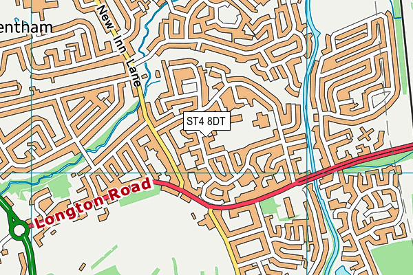 ST4 8DT map - OS VectorMap District (Ordnance Survey) ST4 8DT map - OS VectorMap District (Ordnance Survey)