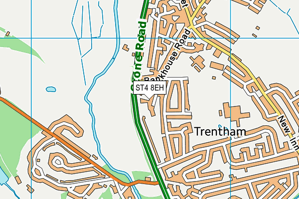 ST4 8EH map - OS VectorMap District (Ordnance Survey) ST4 8EH map - OS VectorMap District (Ordnance Survey)