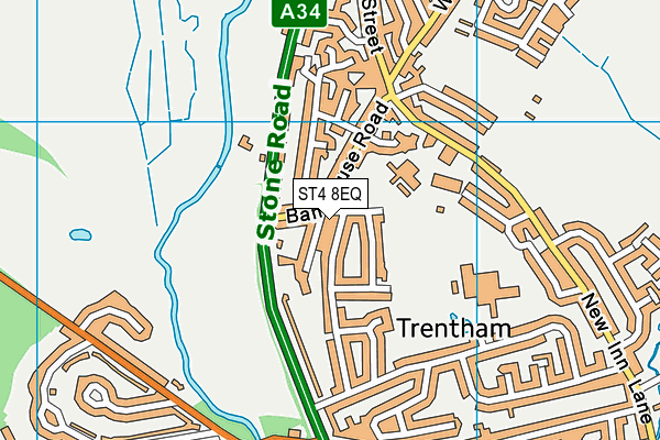 ST4 8EQ map - OS VectorMap District (Ordnance Survey) ST4 8EQ map - OS VectorMap District (Ordnance Survey)