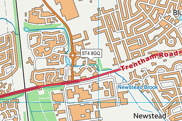 ST4 8GQ map - OS VectorMap District (Ordnance Survey) ST4 8GQ map - OS VectorMap District (Ordnance Survey)