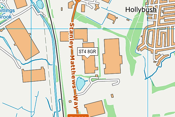 ST4 8GR map - OS VectorMap District (Ordnance Survey) ST4 8GR map - OS VectorMap District (Ordnance Survey)