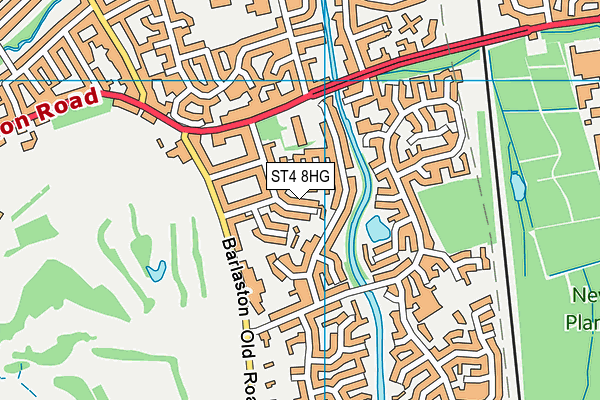 ST4 8HG map - OS VectorMap District (Ordnance Survey) ST4 8HG map - OS VectorMap District (Ordnance Survey)
