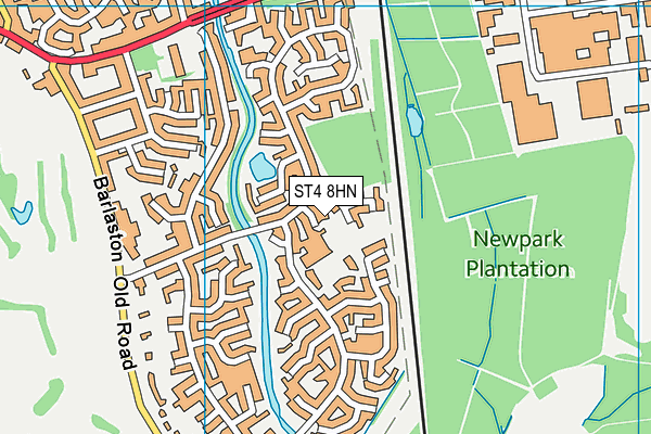 ST4 8HN map - OS VectorMap District (Ordnance Survey) ST4 8HN map - OS VectorMap District (Ordnance Survey)