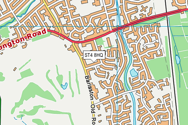ST4 8HQ map - OS VectorMap District (Ordnance Survey) ST4 8HQ map - OS VectorMap District (Ordnance Survey)