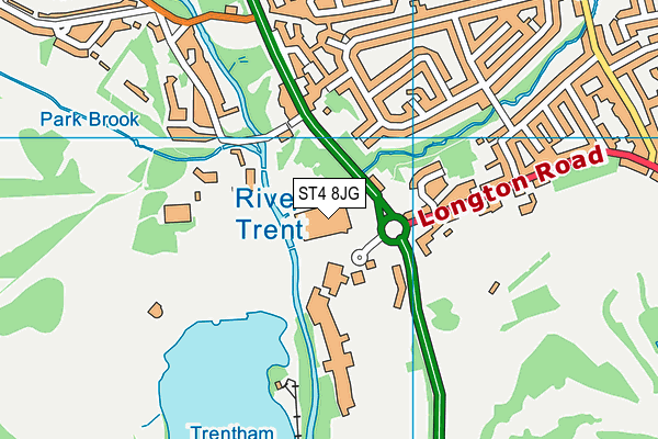 ST4 8JG map - OS VectorMap District (Ordnance Survey) ST4 8JG map - OS VectorMap District (Ordnance Survey)