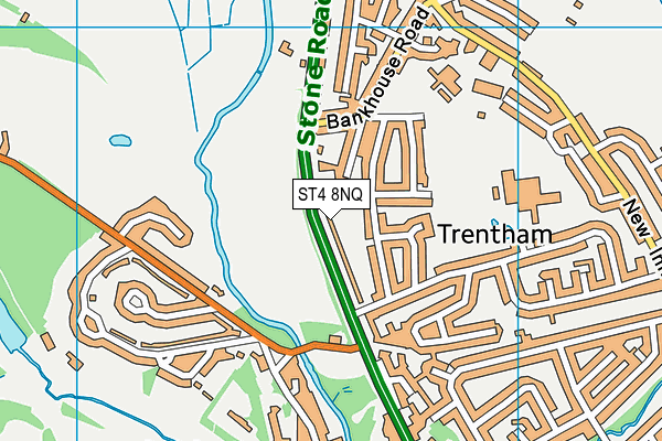 ST4 8NQ map - OS VectorMap District (Ordnance Survey) ST4 8NQ map - OS VectorMap District (Ordnance Survey)