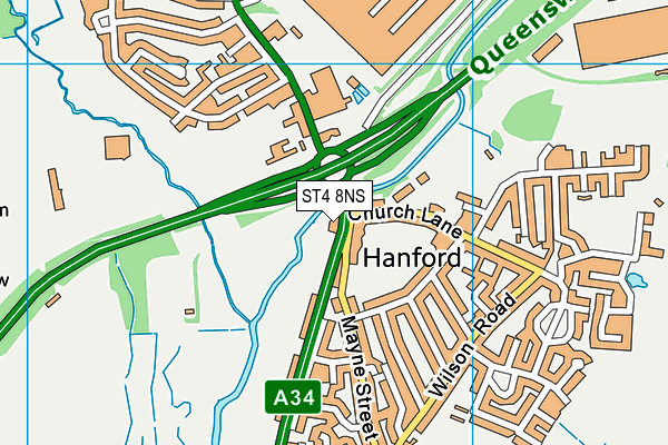 ST4 8NS map - OS VectorMap District (Ordnance Survey) ST4 8NS map - OS VectorMap District (Ordnance Survey)