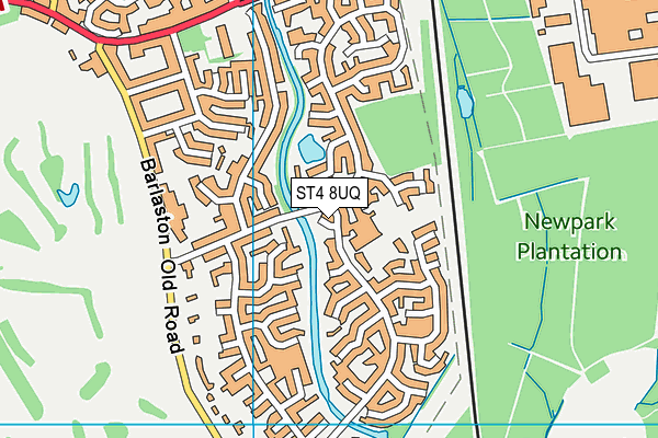 ST4 8UQ map - OS VectorMap District (Ordnance Survey) ST4 8UQ map - OS VectorMap District (Ordnance Survey)