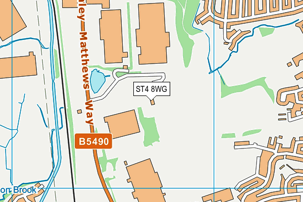 ST4 8WG map - OS VectorMap District (Ordnance Survey) ST4 8WG map - OS VectorMap District (Ordnance Survey)