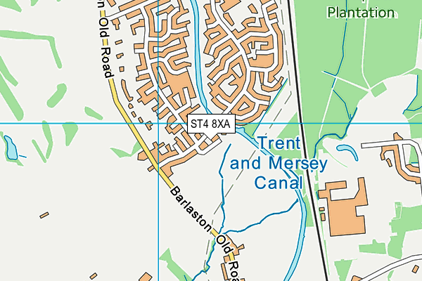 ST4 8XA map - OS VectorMap District (Ordnance Survey) ST4 8XA map - OS VectorMap District (Ordnance Survey)