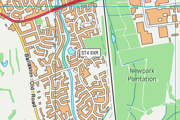 ST4 8XR map - OS VectorMap District (Ordnance Survey) ST4 8XR map - OS VectorMap District (Ordnance Survey)