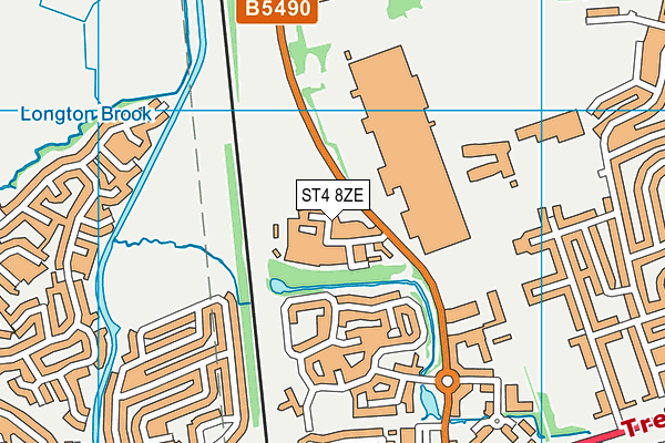 ST4 8ZE map - OS VectorMap District (Ordnance Survey) ST4 8ZE map - OS VectorMap District (Ordnance Survey)