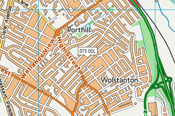 ST5 0DL map - OS VectorMap District (Ordnance Survey) ST5 0DL map - OS VectorMap District (Ordnance Survey)