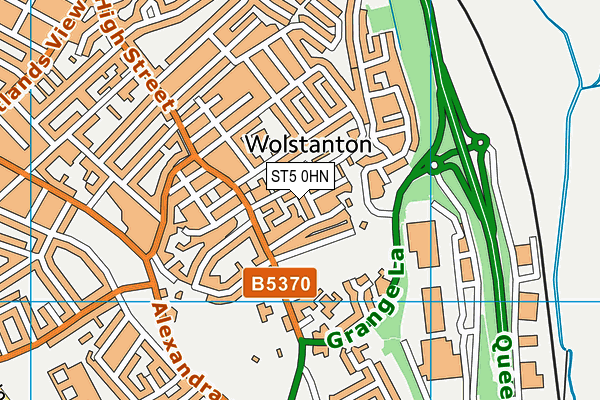 ST5 0HN map - OS VectorMap District (Ordnance Survey) ST5 0HN map - OS VectorMap District (Ordnance Survey)