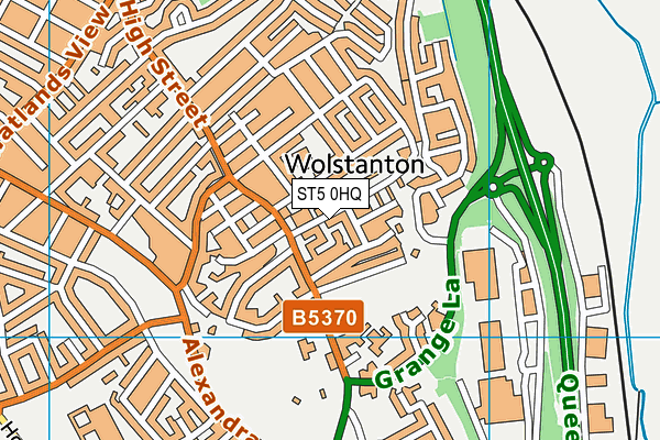 ST5 0HQ map - OS VectorMap District (Ordnance Survey) ST5 0HQ map - OS VectorMap District (Ordnance Survey)