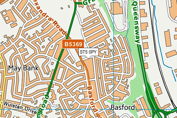 ST5 0PY map - OS VectorMap District (Ordnance Survey) ST5 0PY map - OS VectorMap District (Ordnance Survey)