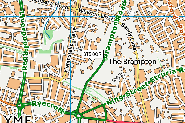 ST5 0QR map - OS VectorMap District (Ordnance Survey) ST5 0QR map - OS VectorMap District (Ordnance Survey)