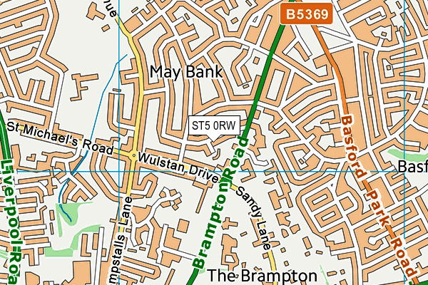 ST5 0RW map - OS VectorMap District (Ordnance Survey) ST5 0RW map - OS VectorMap District (Ordnance Survey)
