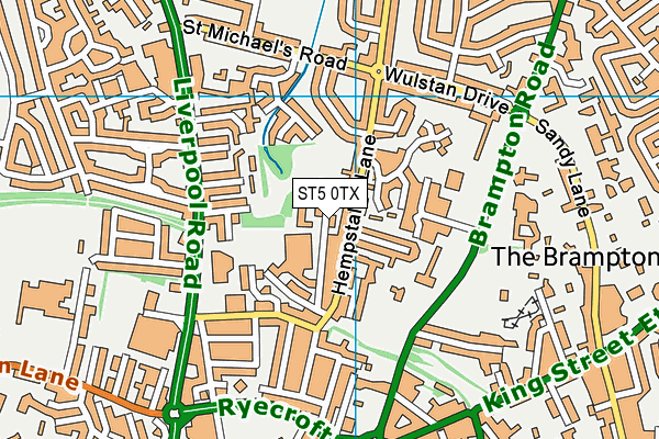 ST5 0TX map - OS VectorMap District (Ordnance Survey) ST5 0TX map - OS VectorMap District (Ordnance Survey)