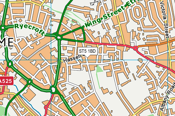 ST5 1BD map - OS VectorMap District (Ordnance Survey) ST5 1BD map - OS VectorMap District (Ordnance Survey)