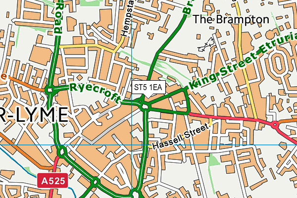 ST5 1EA map - OS VectorMap District (Ordnance Survey) ST5 1EA map - OS VectorMap District (Ordnance Survey)