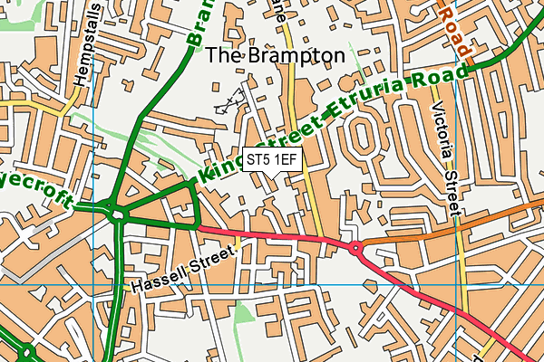 ST5 1EF map - OS VectorMap District (Ordnance Survey) ST5 1EF map - OS VectorMap District (Ordnance Survey)