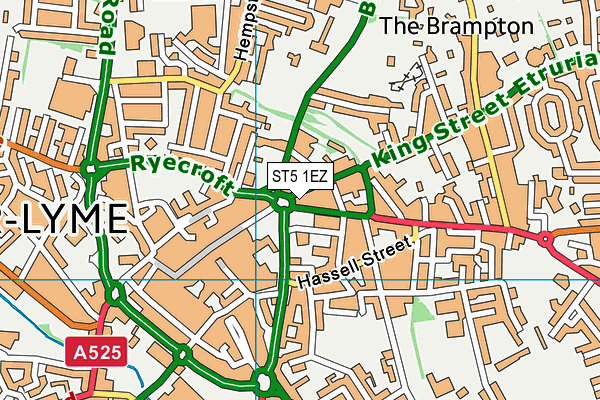 ST5 1EZ map - OS VectorMap District (Ordnance Survey) ST5 1EZ map - OS VectorMap District (Ordnance Survey)