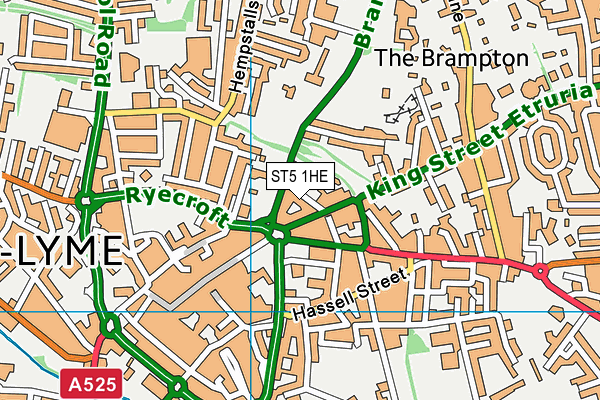ST5 1HE map - OS VectorMap District (Ordnance Survey) ST5 1HE map - OS VectorMap District (Ordnance Survey)