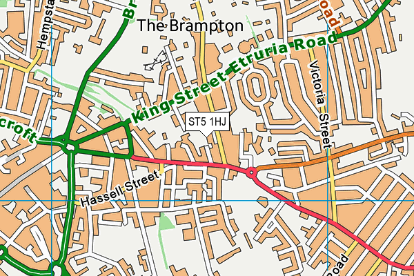 ST5 1HJ map - OS VectorMap District (Ordnance Survey) ST5 1HJ map - OS VectorMap District (Ordnance Survey)
