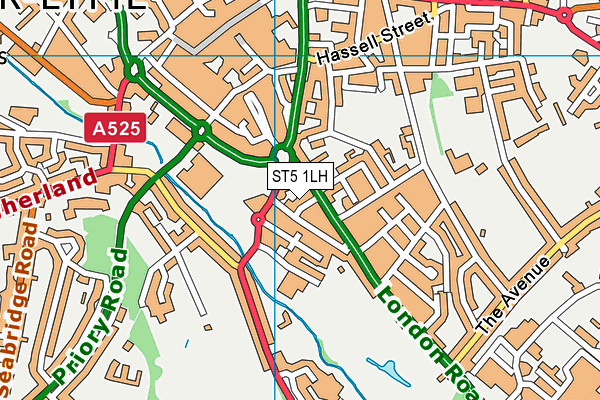 ST5 1LH map - OS VectorMap District (Ordnance Survey) ST5 1LH map - OS VectorMap District (Ordnance Survey)