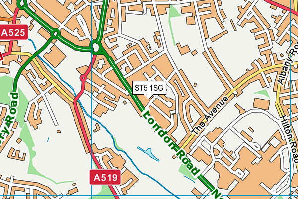 ST5 1SG map - OS VectorMap District (Ordnance Survey) ST5 1SG map - OS VectorMap District (Ordnance Survey)