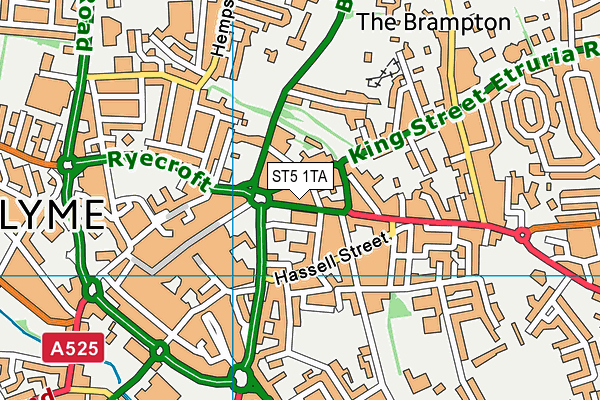 ST5 1TA map - OS VectorMap District (Ordnance Survey) ST5 1TA map - OS VectorMap District (Ordnance Survey)