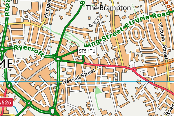 ST5 1TU map - OS VectorMap District (Ordnance Survey) ST5 1TU map - OS VectorMap District (Ordnance Survey)