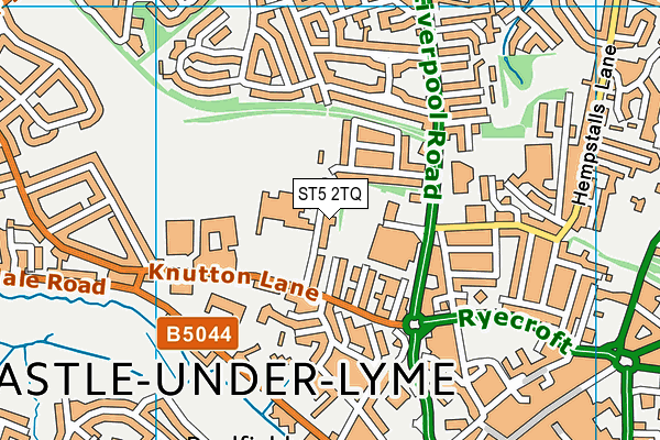ST5 2TQ map - OS VectorMap District (Ordnance Survey) ST5 2TQ map - OS VectorMap District (Ordnance Survey)