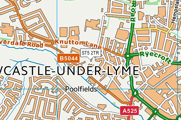 ST5 2TR map - OS VectorMap District (Ordnance Survey) ST5 2TR map - OS VectorMap District (Ordnance Survey)