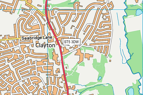 ST5 3DW map - OS VectorMap District (Ordnance Survey) ST5 3DW map - OS VectorMap District (Ordnance Survey)