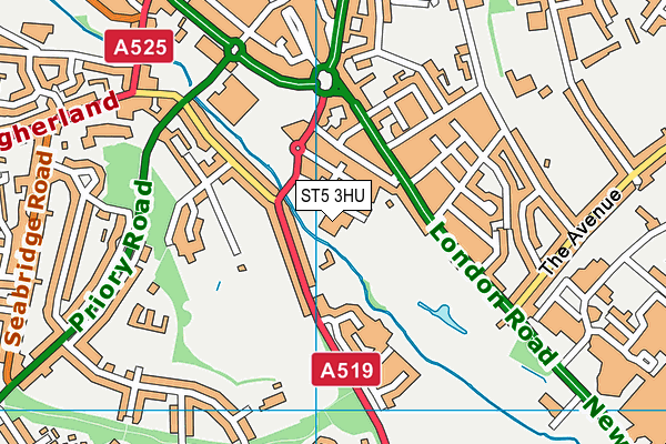 ST5 3HU map - OS VectorMap District (Ordnance Survey) ST5 3HU map - OS VectorMap District (Ordnance Survey)