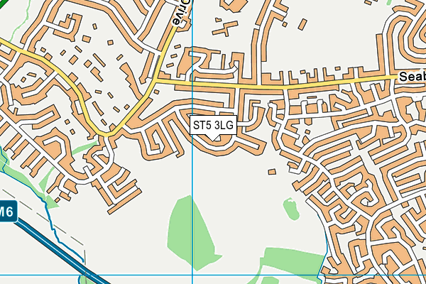 ST5 3LG map - OS VectorMap District (Ordnance Survey) ST5 3LG map - OS VectorMap District (Ordnance Survey)