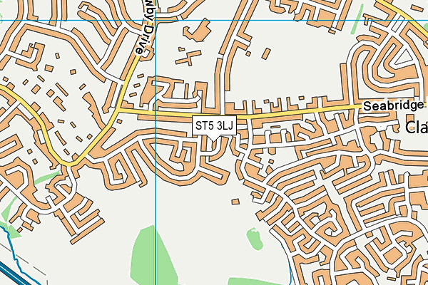 ST5 3LJ map - OS VectorMap District (Ordnance Survey) ST5 3LJ map - OS VectorMap District (Ordnance Survey)