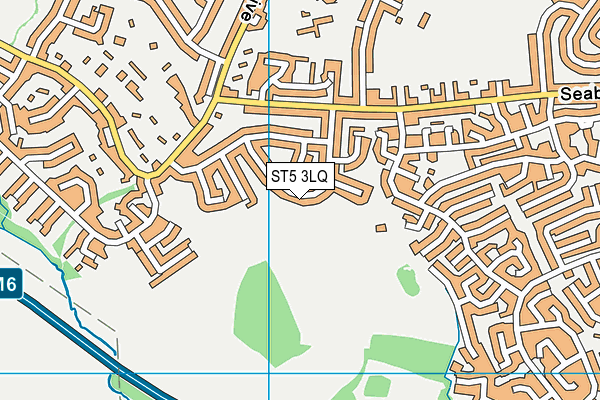 ST5 3LQ map - OS VectorMap District (Ordnance Survey) ST5 3LQ map - OS VectorMap District (Ordnance Survey)