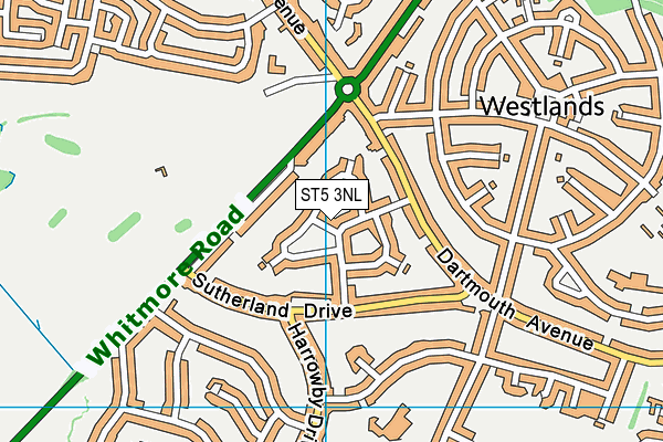 ST5 3NL map - OS VectorMap District (Ordnance Survey) ST5 3NL map - OS VectorMap District (Ordnance Survey)