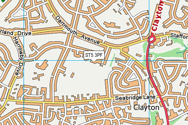 ST5 3PF map - OS VectorMap District (Ordnance Survey) ST5 3PF map - OS VectorMap District (Ordnance Survey)