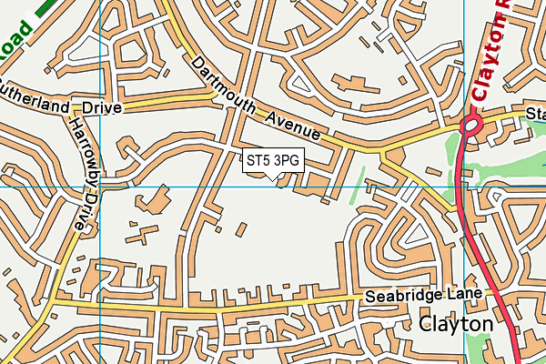 ST5 3PG map - OS VectorMap District (Ordnance Survey) ST5 3PG map - OS VectorMap District (Ordnance Survey)