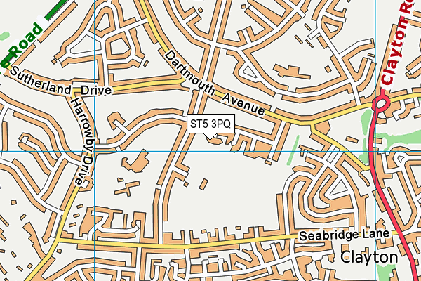 ST5 3PQ map - OS VectorMap District (Ordnance Survey) ST5 3PQ map - OS VectorMap District (Ordnance Survey)